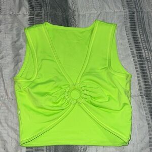 Neon green crop top